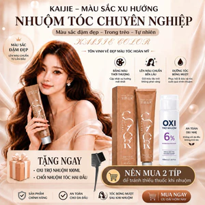 Thuốc Nhuộm Tóc Thuần Chay KAIJIE COLOR Không Chứa Amoniac Không Mùi 100ml Kèm Oxi 6