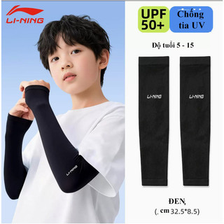 Găng Tay Chống Nắng Trẻ Em Li-ning Lụa Lạnh Mỏng Co Giãn Thoáng Khí Hở Ngón,Thời Trang Mùa Hè Cho Trẻ Em