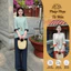 Bộ đi chùa cổ tròn vải đũi tơ thêu chữ Từ Bi Hỷ Xả Pháp phục lễ chùa tay lỡ đũi mềm mịn