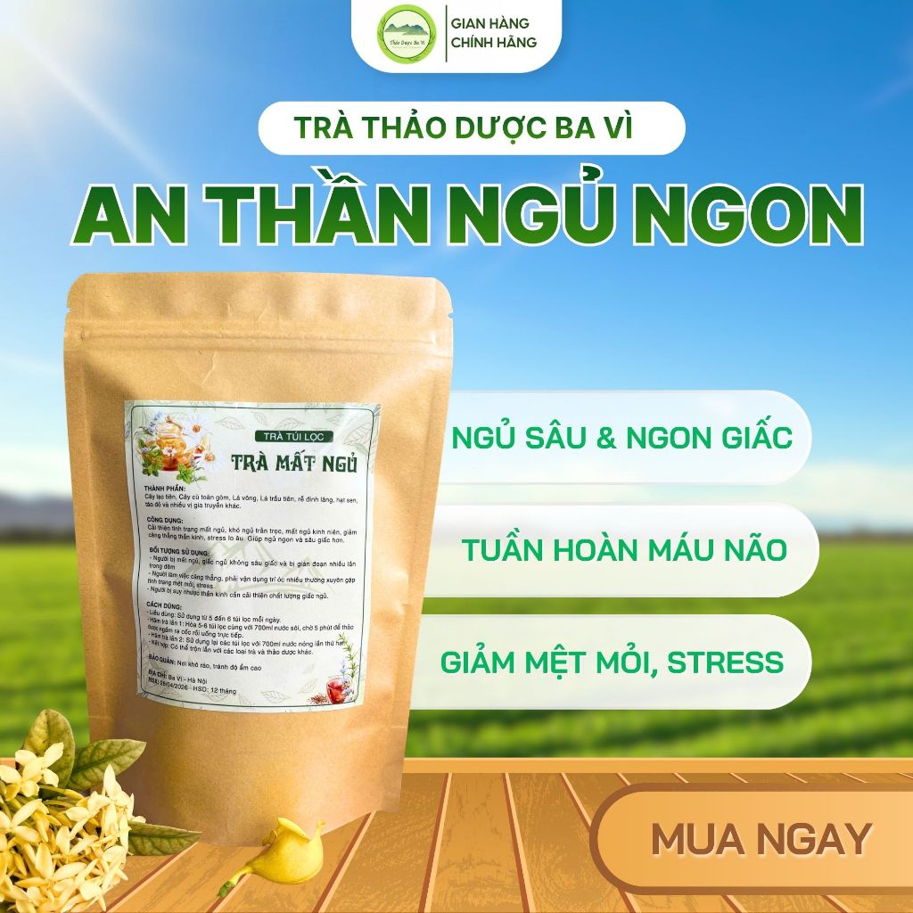 Trà An Thần Ngủ Ngon- Giúp Ngủ Ngon Tự Nhiên - Bịch 35 Gói Lọc