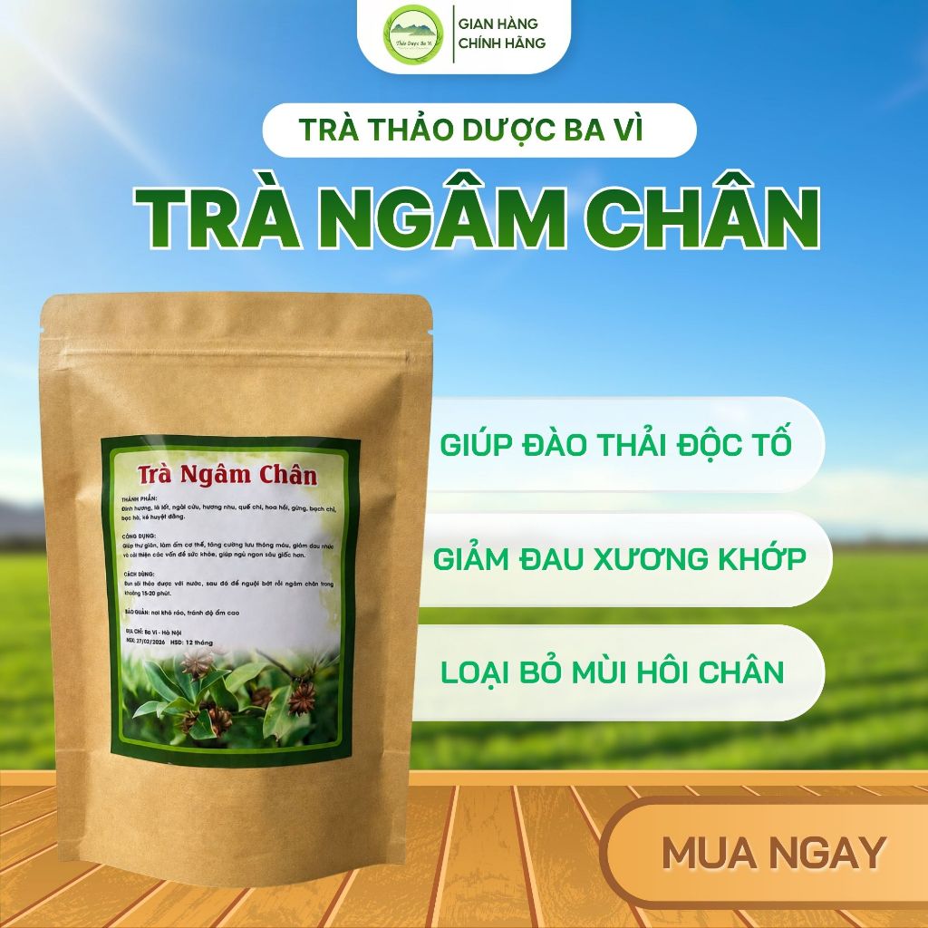 Trà Ngâm Chân Thảo Mộc Túi Lọc 35 Gói Dễ Chịu Thư Giãn Khử Mùi Hỗ Trợ Chăm Sóc Cơ Thể