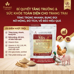 mix nhân sâm. dùng cho gà đá gói 1kg. bung lông, bật cựa, nở ức