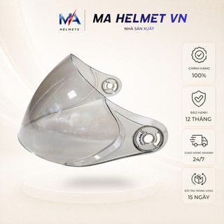 Kính Chắn Gió Mũ Bảo Hiểm 1/2 3/4 MA HELMETS – Kính Dài Thay Thế Kèm Ốc Gắn Chống Bụi