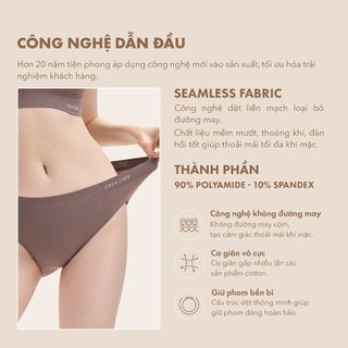 Quần lót nữ seamless không đường may dáng hipster co giãn vượt trội thoải mái vận động ONOFF - 16UV26A573