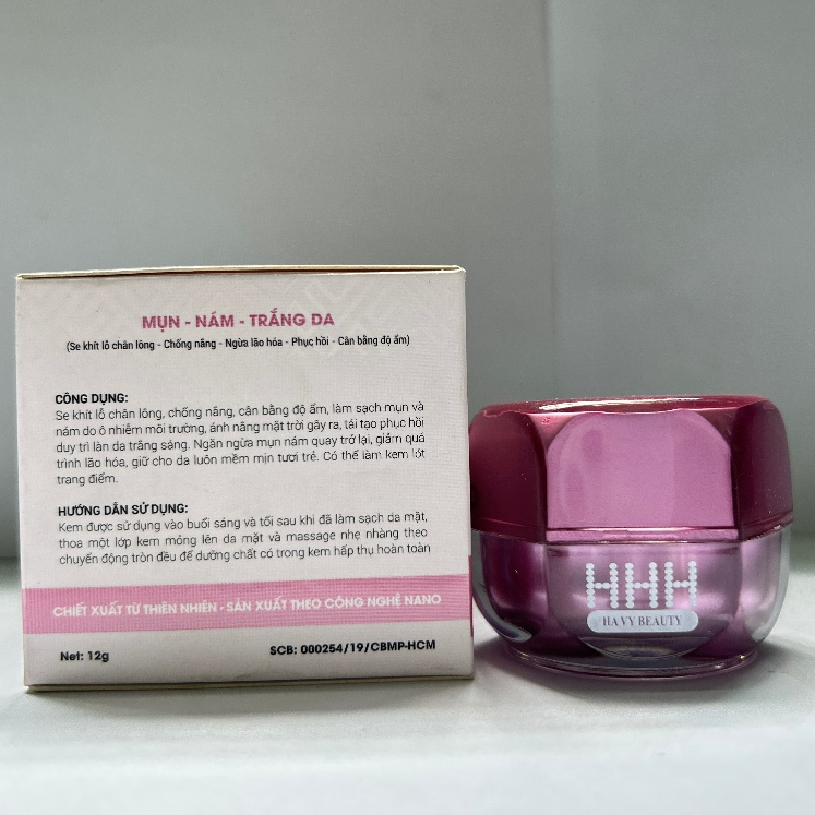 Kem Trắng Da Se Khít Lỗ Chân Lông HHH Collagen Thảo Dược Ngừa Mụn Nám Lão Hóa (Hồng)