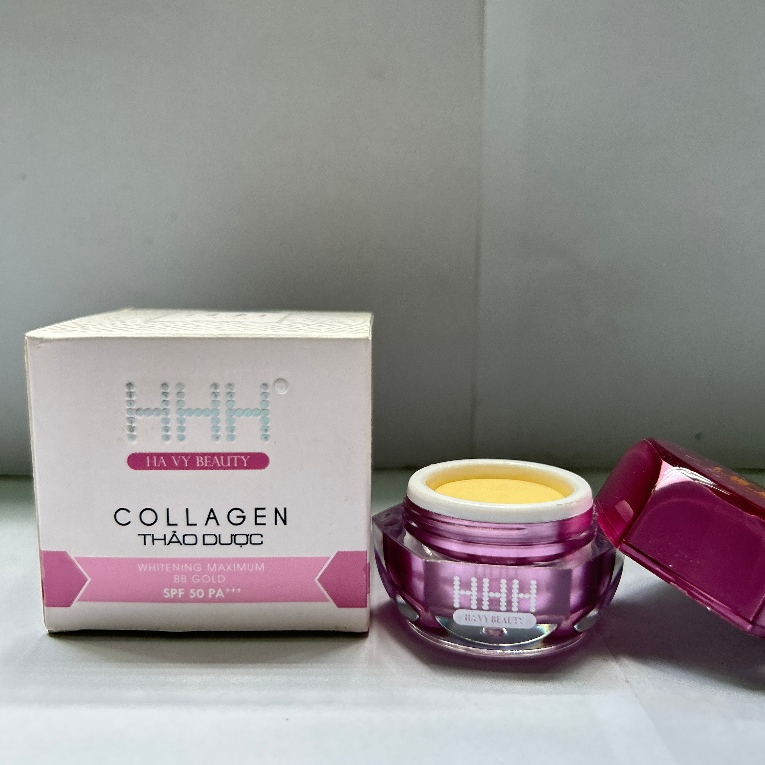 Kem Trắng Da Se Khít Lỗ Chân Lông HHH Collagen Thảo Dược Ngừa Mụn Nám Lão Hóa (Hồng)