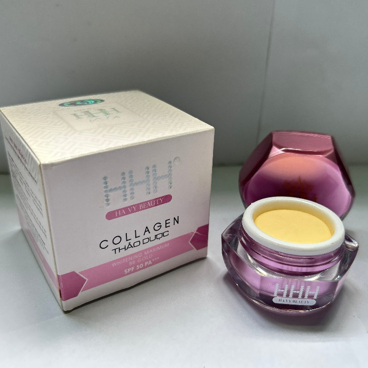 Kem Trắng Da Se Khít Lỗ Chân Lông HHH Collagen Thảo Dược Ngừa Mụn Nám Lão Hóa (Hồng)