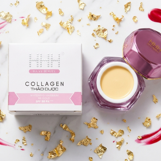 Kem Trắng Da Se Khít Lỗ Chân Lông HHH Collagen Thảo Dược Ngừa Mụn Nám Lão Hóa (Hồng)