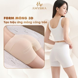 Quần Mặc Váy Đúc Su Mềm Mịn Không Lộ Viền - Quần Bảo Hộ Dạng Đùi Cạp Cao Che Mỡ Bụng AMYBRA V8941