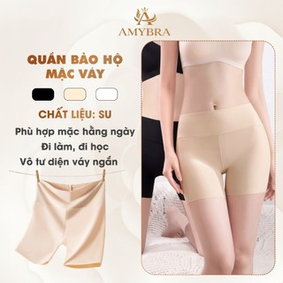 Combo 3 Quần Mặc Trong Váy Su Cạp Cao - Set 3 Quần Đùi Mặc Váy Che Bụng Không Lộ Viền AMYBRA V8941