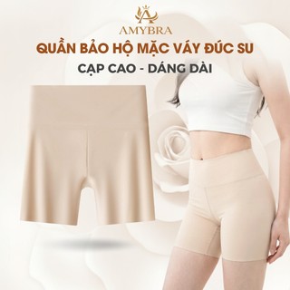Quần Mặc Trong Váy Su Cạp Cao, Quần Đùi Mặc Váy Che Bụng Không Lộ Viền AMYBRA V8941