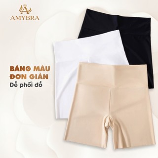 Combo 3 Quần Mặc Trong Váy Su Cạp Cao - Set 3 Quần Đùi Mặc Váy Che Bụng Không Lộ Viền AMYBRA V8941