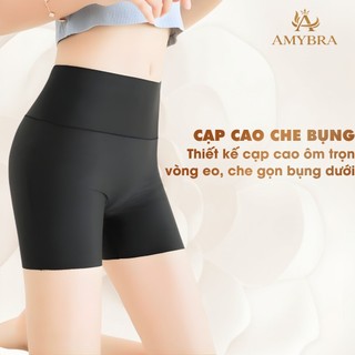 Quần Mặc Trong Váy Su Cạp Cao, Quần Đùi Mặc Váy Che Bụng Không Lộ Viền AMYBRA V8941