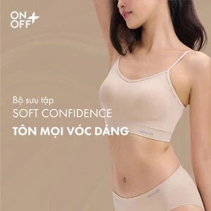 Áo bra seamless phom crop, cấu trúc dệt rib mềm mại, co giãn ONOFF - 16UC25A576