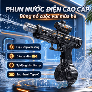 Đồ chơi phun nước điện tự động KidToys dung tích lớn - Đồ chơi phun nước cho bé vui chơi ngoài trời