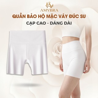 Quần Mặc Váy Đúc Su Mềm Mịn Không Lộ Viền - Quần Bảo Hộ Dạng Đùi Cạp Cao Che Mỡ Bụng AMYBRA V8941