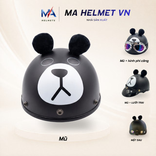 Mũ Bảo Hiểm Nửa Đầu 1/2 Tai Thú Dễ Thương MA HELMETS – Mũ Cute Hoạt Hình