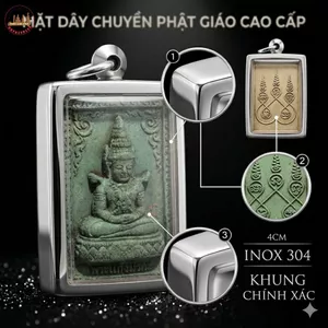 Mặt Dây Chuyền Mặt Phật Trang Trí Đeo Cổ Hoặc Bỏ Túi Tiện Lợi Mang Lại Cảm Giác Thư Thái 4cm