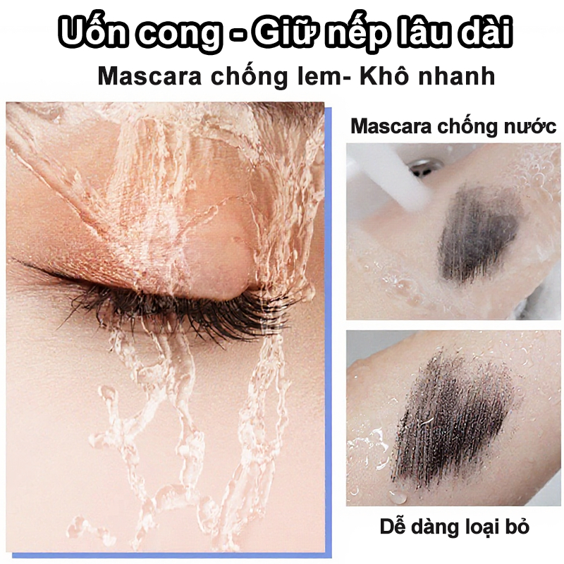 Mascara 4D, Tạo đôi mắt búp bê to tròn, Lâu trôi 24h không lem không xẹp mi, dài và dày tách bạch từng sợi