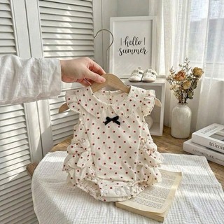Bodysuit chấm bi bé gái 4-10kg. Body bé gái sơ sinh đầy tháng, thôi nôi. Dino Kids