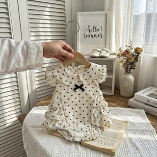 Bodysuit chấm bi bé gái 4-10kg. Body bé gái sơ sinh đầy tháng, thôi nôi. Dino Kids