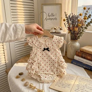 Bodysuit chấm bi bé gái 4-10kg. Body bé gái sơ sinh đầy tháng, thôi nôi. Dino Kids