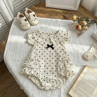 Bodysuit chấm bi bé gái 4-10kg. Body bé gái sơ sinh đầy tháng, thôi nôi. Dino Kids
