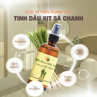Tinh dầu Xịt Sả Chanh - Hoa Nén - Khử mùi, đuổi muỗi, thơm phòng, an toàn từ thiên nhiên - 100ml