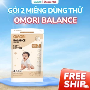 2 Miếng Dùng Thử Bỉm OMORI BALANCE Size NB66/S60/M50/L46/XL42/XXL40/XXXL38