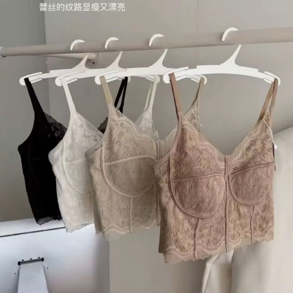 Áo Lót corset Ren Mềm Mút Mỏng Nâng Ngực Tạo Khe Kiểu Dáng Đơn Giản Sang Trọng Có Móc