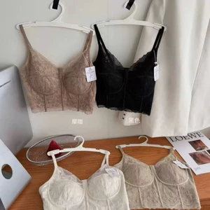 Áo Lót corset Ren Mềm Mút Mỏng Nâng Ngực Tạo Khe Kiểu Dáng Đơn Giản Sang Trọng Có Móc
