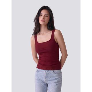 [ XẢ HÀNG ] THEKIM Áo thun tăm 2 dây bản to cổ U dáng dài sơ vin ( không mút ngực ) , áo hai dây ôm body A109
