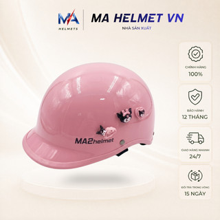Mũ Bảo Hiểm Nửa Đầu 1/2 Form Rộng Cá Heo Màu Hồng MA HELMETS – Mũ Đẹp Thoải Mái Hot Trend