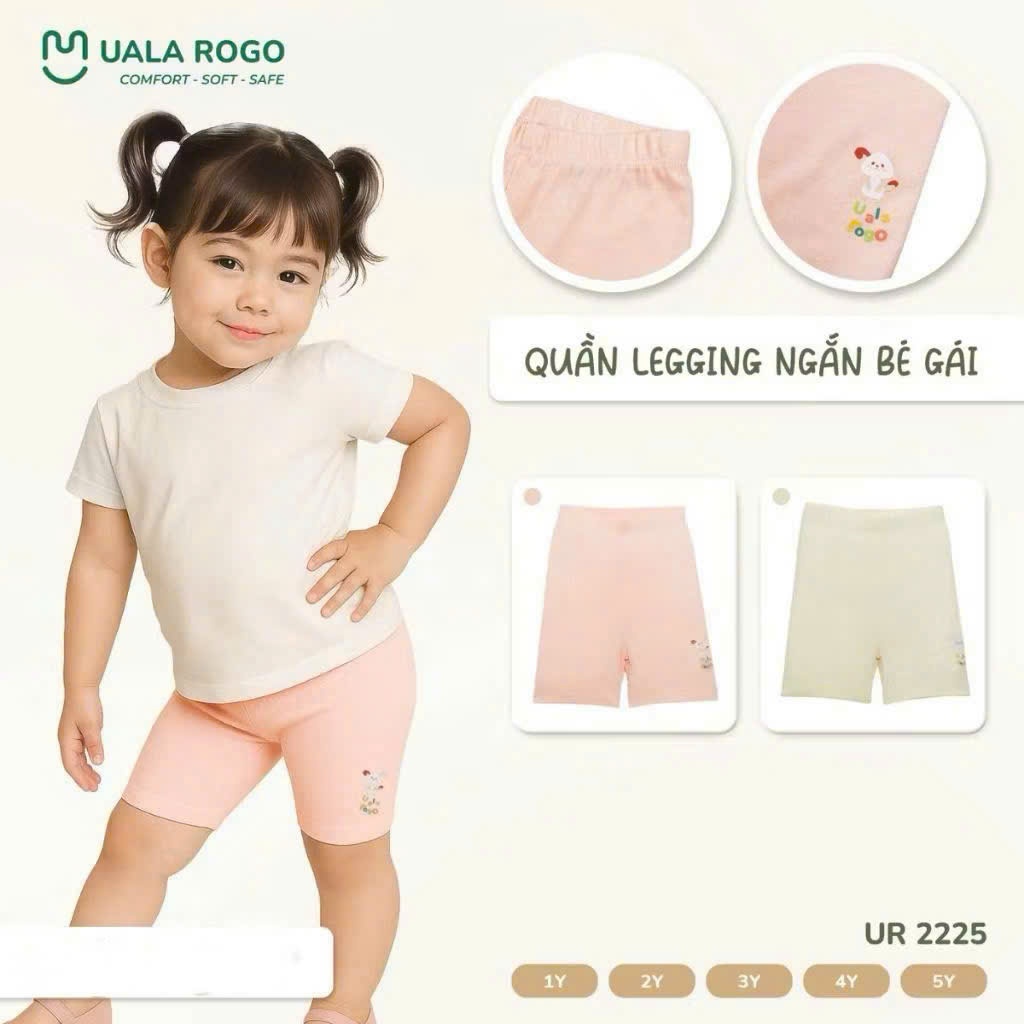 {9-24kg; 1-5Y} Quần Legging Cotton Cộc BG Uala UR2225