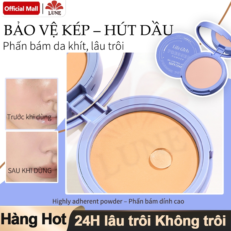 Phấn nén, Phấn Phủ Dạng Nén, kiềm dầu 24 giờ, Thoáng Khí, Chống Thấm Nước, Lâu Trôi, SPF 50+ PA+++ 10g