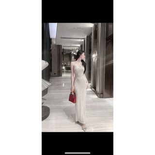 Đầm hai dây dáng dài maxi sang trọng thanh lich[damvaythietke] đỏ đủ size đủ màu m052