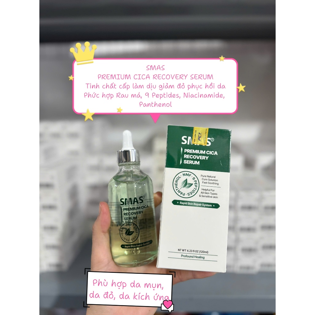 [HÀNG CTY] Serum dưỡng ẩm, dịu da SMAS HA Plus/ B5 Hydra/ Cica Recovery/ Aloevera 100ml 120ml 300ml 500ml