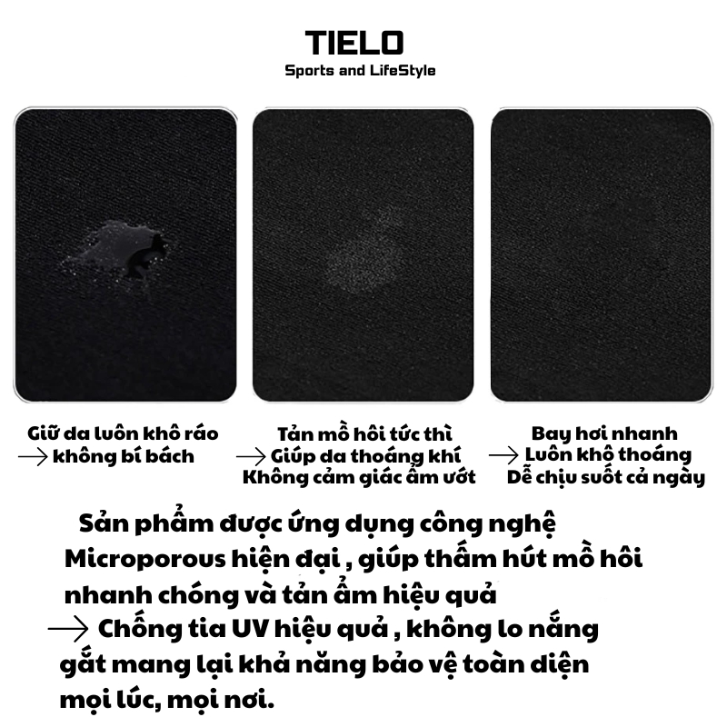Găng tay thể thao đa năng TIELO AIRFIT , chống nắng , chống tia UV , co giãn 4 chiều , thấm hút mồ hôi