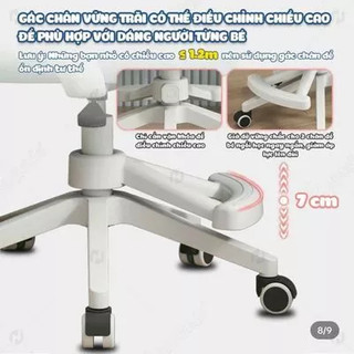 GHẾ HỌC SINH ERGONOMIC CHỐNG GÙ LƯNG, ĐIỀU CHỈNH ĐỘ CAO THÔNG MINH, GIÚP BÉ NGỒI HỌC ĐÚNG TƯ THẾ