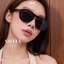 Kính mắt chuyên lắp cận LÉAGLASSES kính STEELA Oval mèo cao cấp Bayonetta Y2K phong cách Vintage