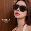 Kính mắt chuyên lắp cận LÉAGLASSES kính STEELA Oval mèo cao cấp Bayonetta Y2K phong cách Vintage