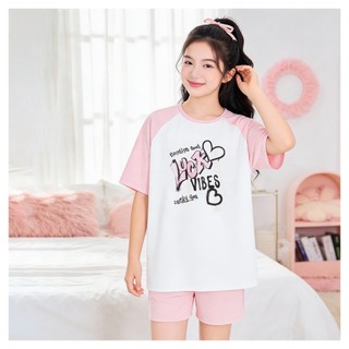Bộ Đồ Bé Gái ESH25S007R | Wookids | 9-14 Tuổi | Poly Spandex Mềm Mại, Co Giãn, Năng Động
