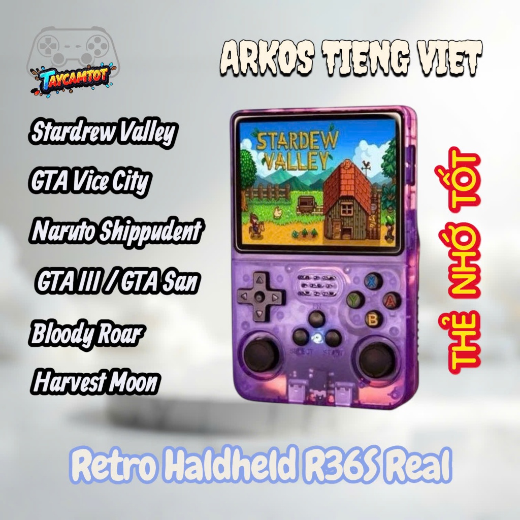 Retro Console R36S REAL - Máy chơi game giá rẻ cấu hình cao chạy hệ điều hành ArkOS tiếng Việt | BigBuy360 - bigbuy360.vn