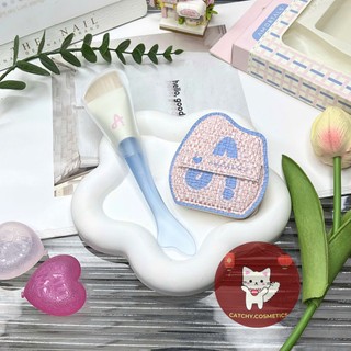 [AMORTALS] Set Cọ Dàn Nền Amortals Kèm Mút Tán Nền Tiên Cá Vỏ Hồng Pastel Tiện Lợi