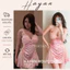 HT139a Váy ngủ 2s sexy phối ren hoạ tiết tim kèm ĐỆM LÓT, đồ ngủ lụa triết eo tôn dáng HT139a