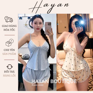HT232 Bộ ngủ sexy 2s v1 xếp ly kèm ĐỆM LÓT,đồ ngủ lụa xoè nhẹ hách dáng quyến rũ HT232 MÚT