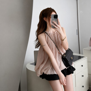Set nữ MIA áo babydoll phối chân váy ngắn tiểu thư Hàn Quốc mặc đi chơi đẹp S186