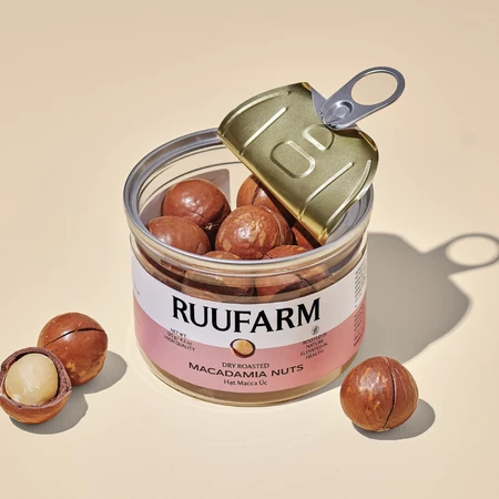 Hạt Macca Úc nứt vỏ hộp 120g, 180g, 450g Ruufarm
