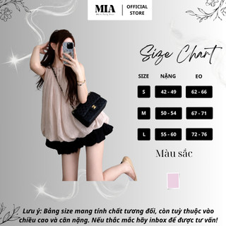 Set nữ MIA áo babydoll phối chân váy ngắn tiểu thư Hàn Quốc mặc đi chơi đẹp S186