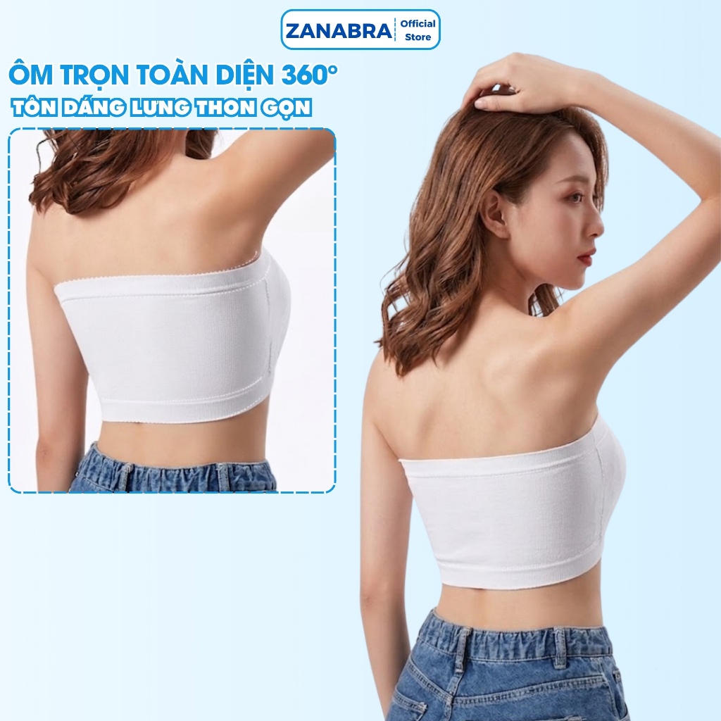 Áo Bra Không Dây, Áo Cúp Ngực Mút Mỏng Co Dãn 4 Chiều ZANABRA B7735